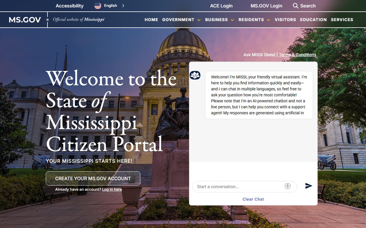 Scott County court records and the Mississippi citizen services portal