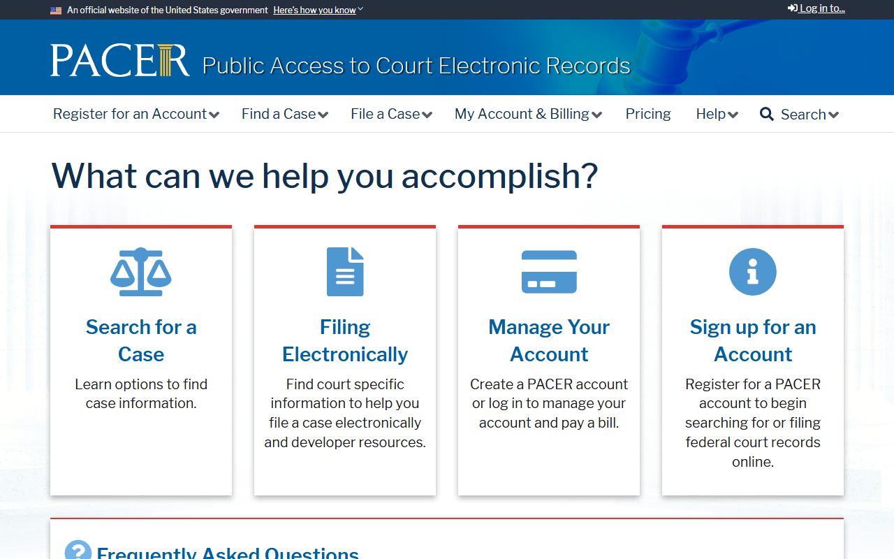 Scott County Circuit Court federal records search on PACER