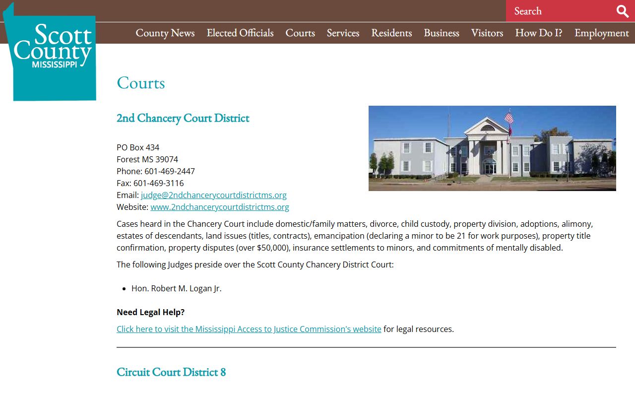 Scott County court system and judicial records
