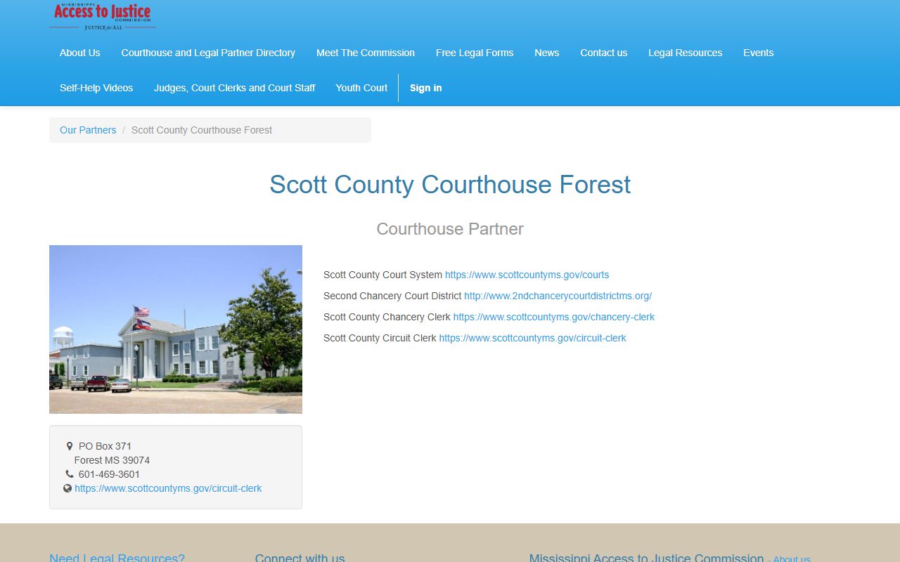 Scott County courthouse and sheriff court records