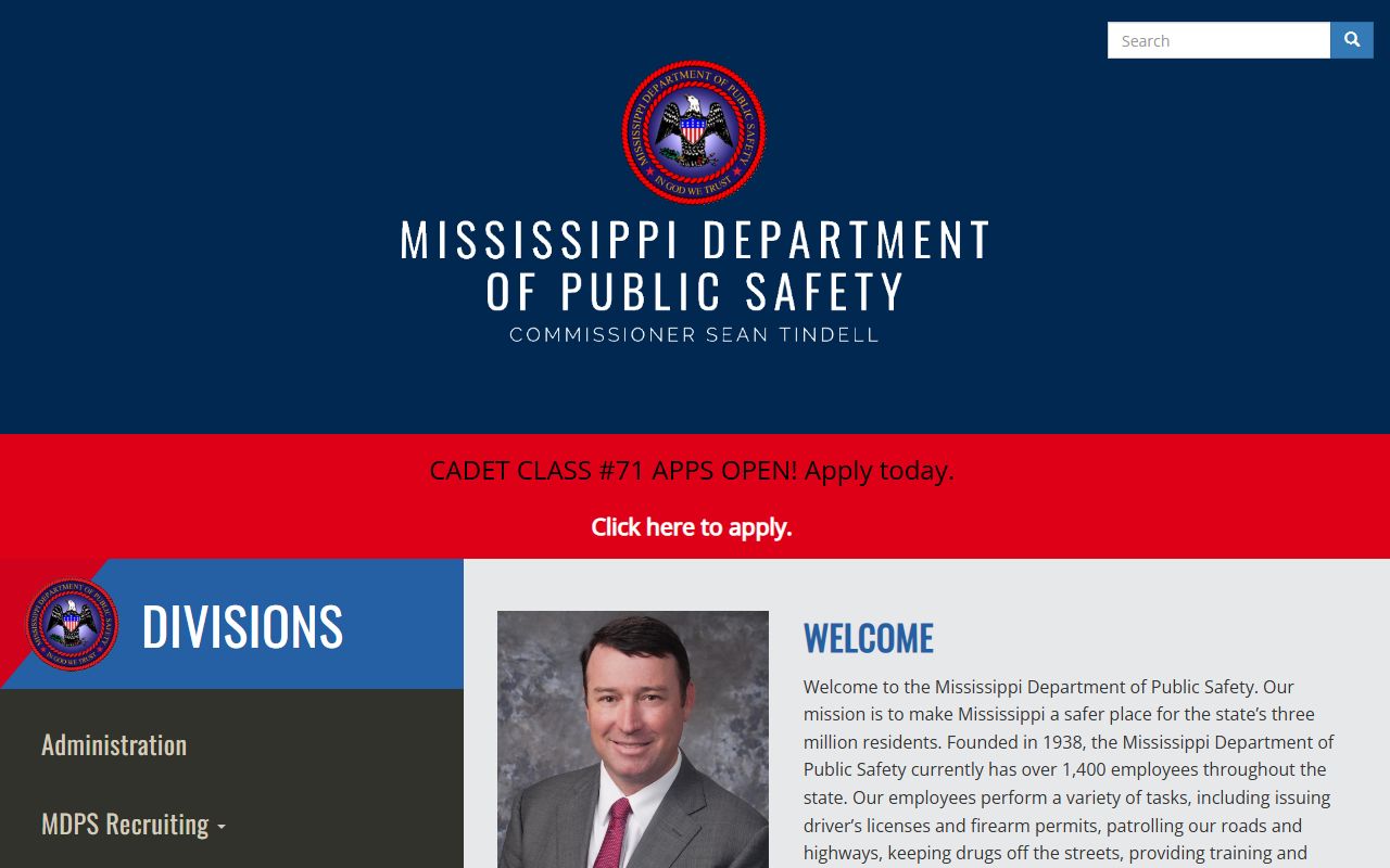 Scott County inmate records and the Mississippi Department of Public Safety home page